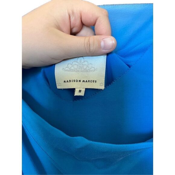 Anthropologie Madison Marcus Bright Blue Silk Dress - Picture 8 of 8